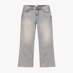 Curve Appeal High Rise Straight Leg Jeans Size 12/31 Light Wash Stretch Denim